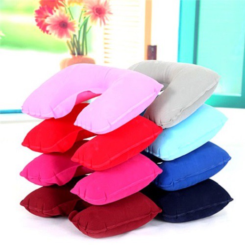 Gối đỡ cổ bơm hơi chữ U tiện ích trên xe, máy bay