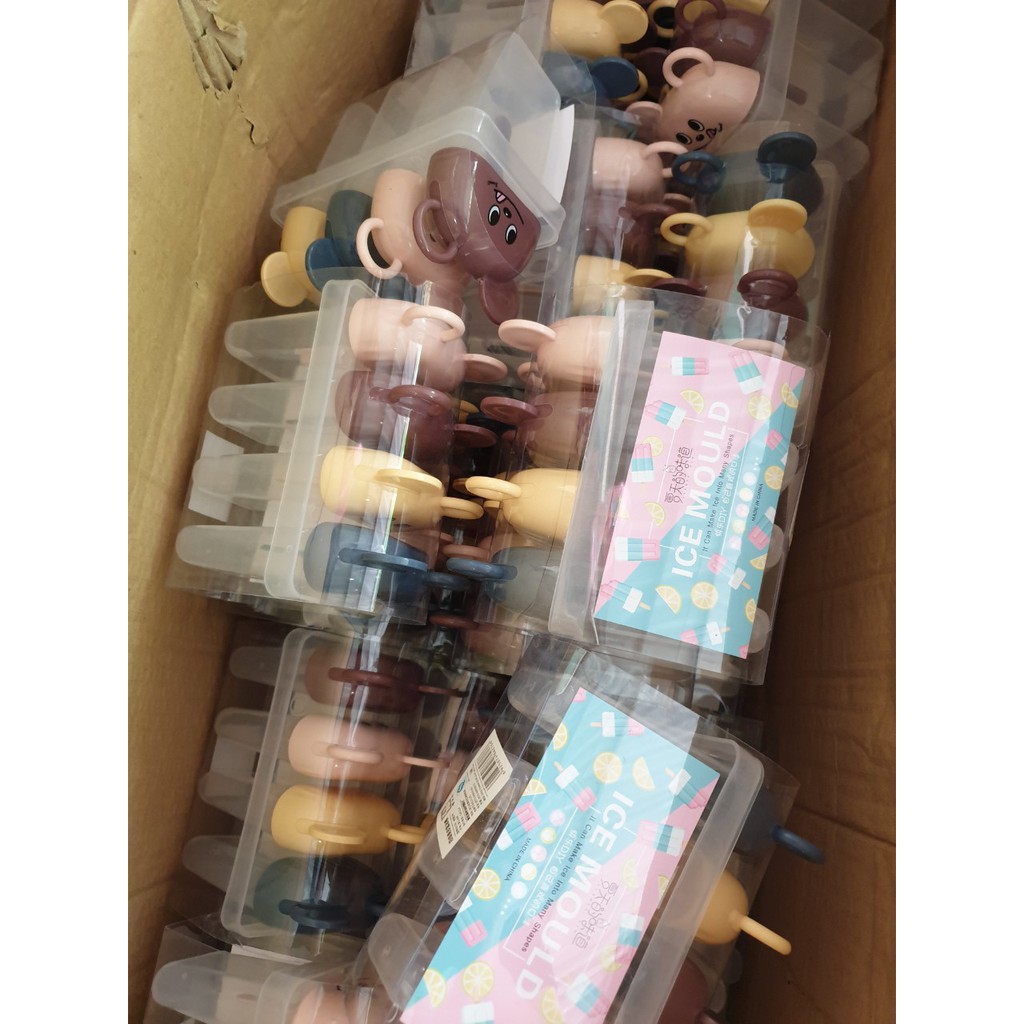 Khuôn Làm Kem 4 que - Nhập Khẩu trực tiếp từ Nhật Bản, nhựa An Toàn 100% cho Bé