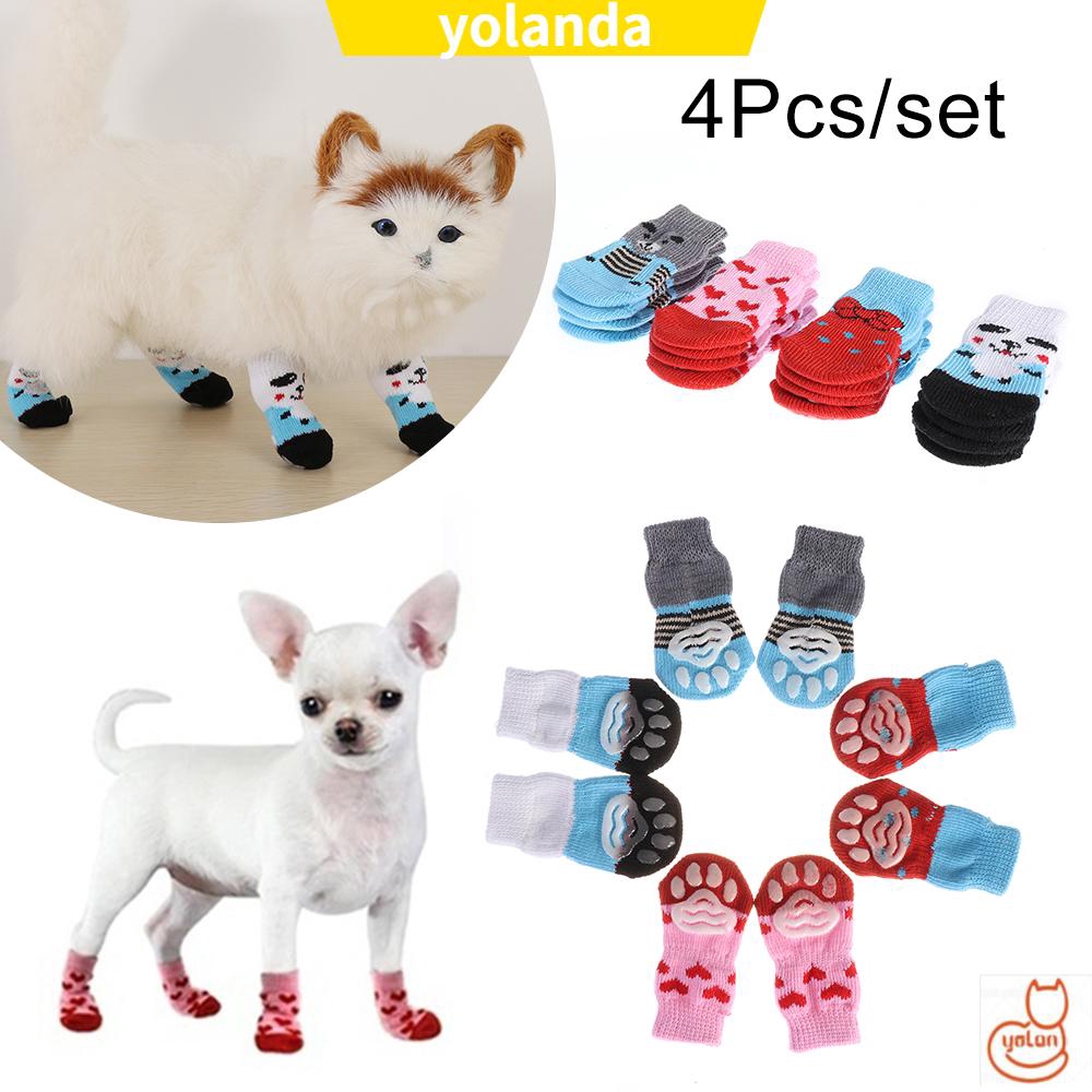 Set 4 vớ dễ thương bảo vệ chân cho thú cưng
