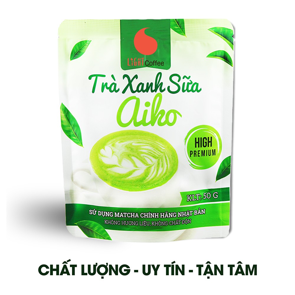 [Mã BMBAU50 giảm 7% đơn 99K] Bột trà xanh sữa Aiko , sử dụng matcha Nhật thơm ngon, bổ dưỡng - Gói 50g Ligh Coffee