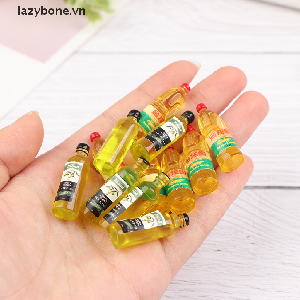 Set 6 mô hình chai dầu ô liu cho nhà bếp búp bê