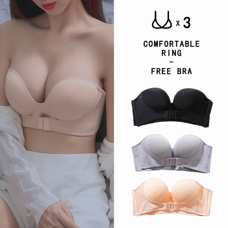 Áo ngực không dây không gọng nữ su nâng ngực chống tụt mặc đầm hở lưng 336 S1ANCT01 S4