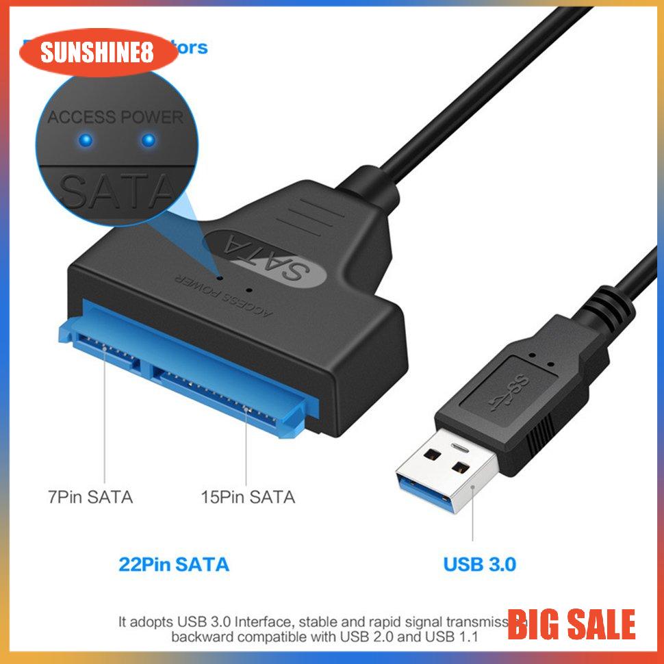 【SUN】SATA USB Adapter Cable SATA To USB 3.0 Data Transfer Converter Cables