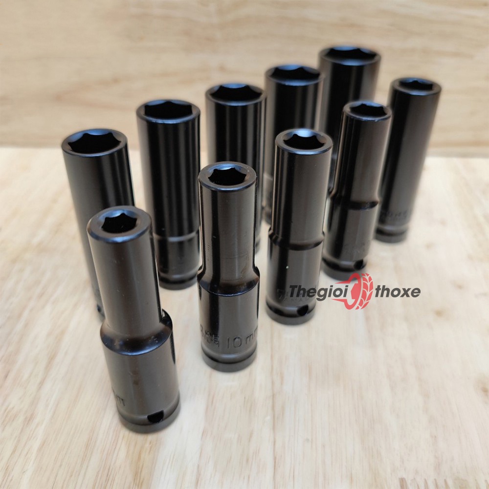 Bộ tuýp sửa xe máy, ô tô, xe đạp điện - Bộ đầu khẩu 1/2 dài 78mm | Thế Giới Thợ Xe