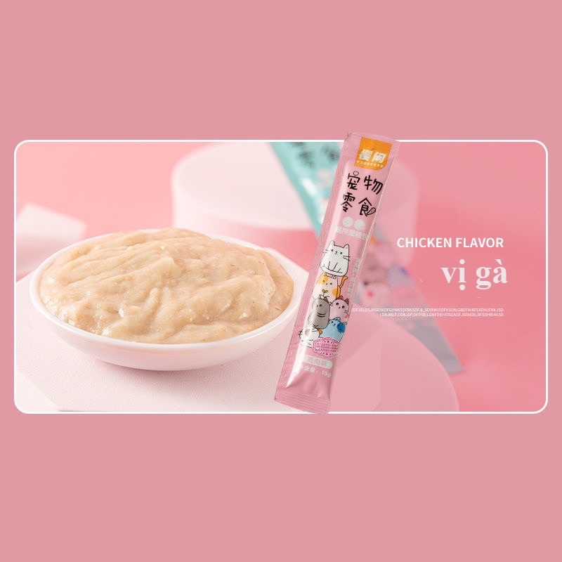 SÚP THƯỞNG CHO MÈO Shizuka- Thanh súp thưởng dinh dưỡng - Soup dinh dưỡng cho mèo - thanh 15gr-3 vị