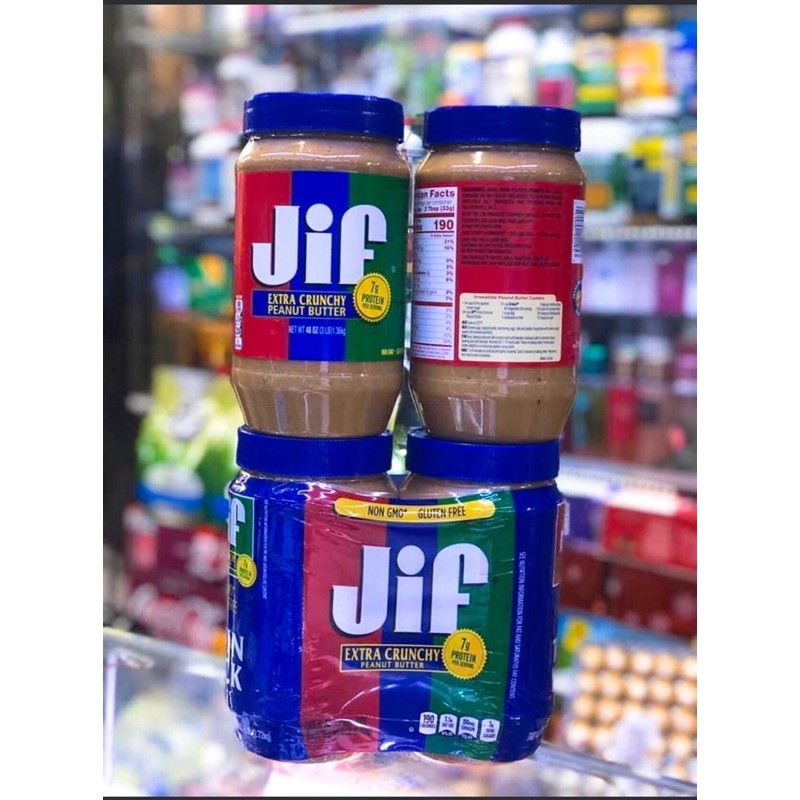 BƠ ĐẬU PHỘNG JiF MỸ hộp 1,36kg nội địa Mỹ