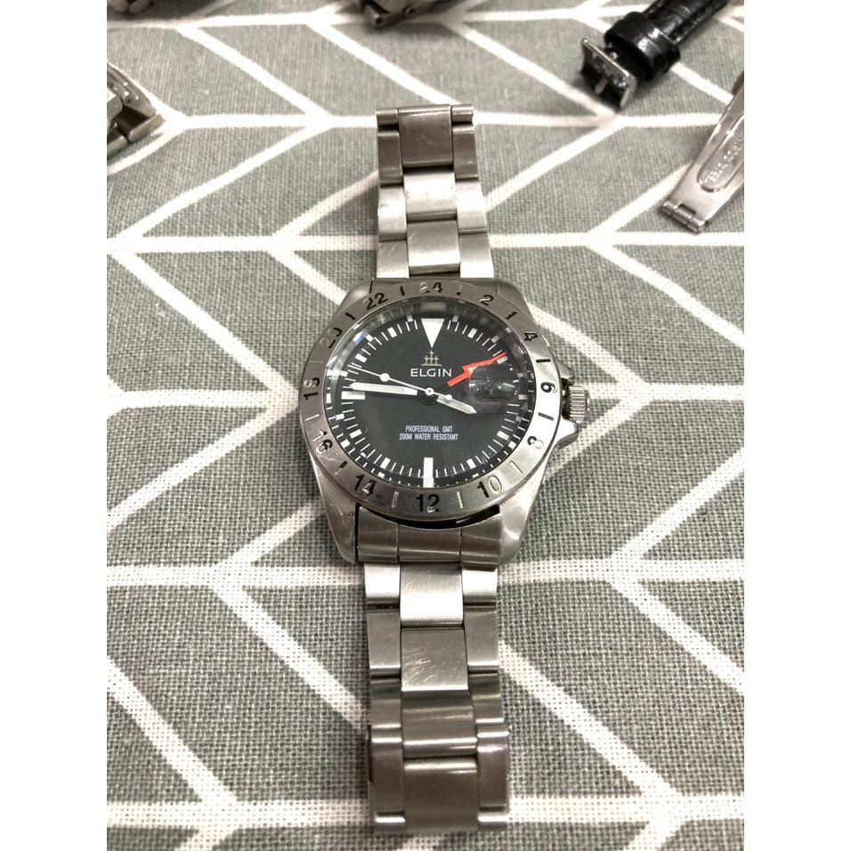 Đồng hồ si nam Elgin Professional GMT