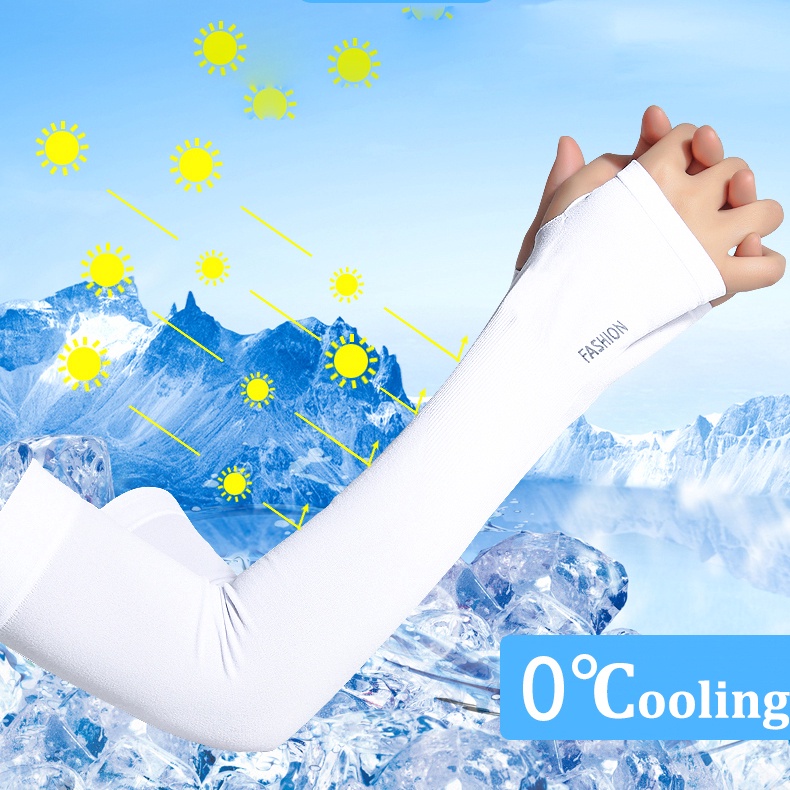 1 Cặp Ống Tay Áo Dài Mỏng Chống Nắng / Tia UV Làm Mát Thời Trang Mùa Hè Cho Nam Và Nữ