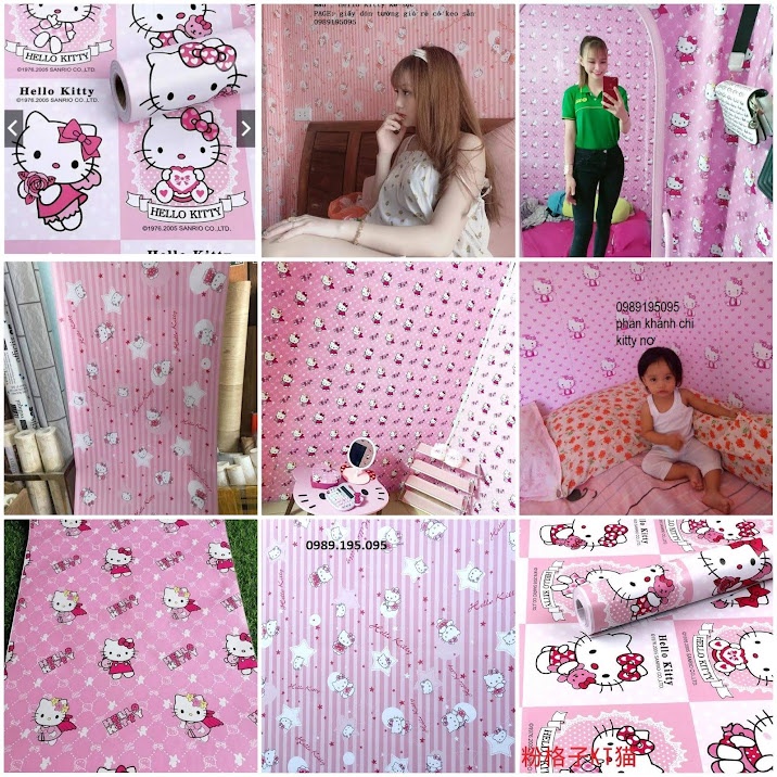 Giấy dán tường có keo sẵn PVC hàng lẻ cuộn
