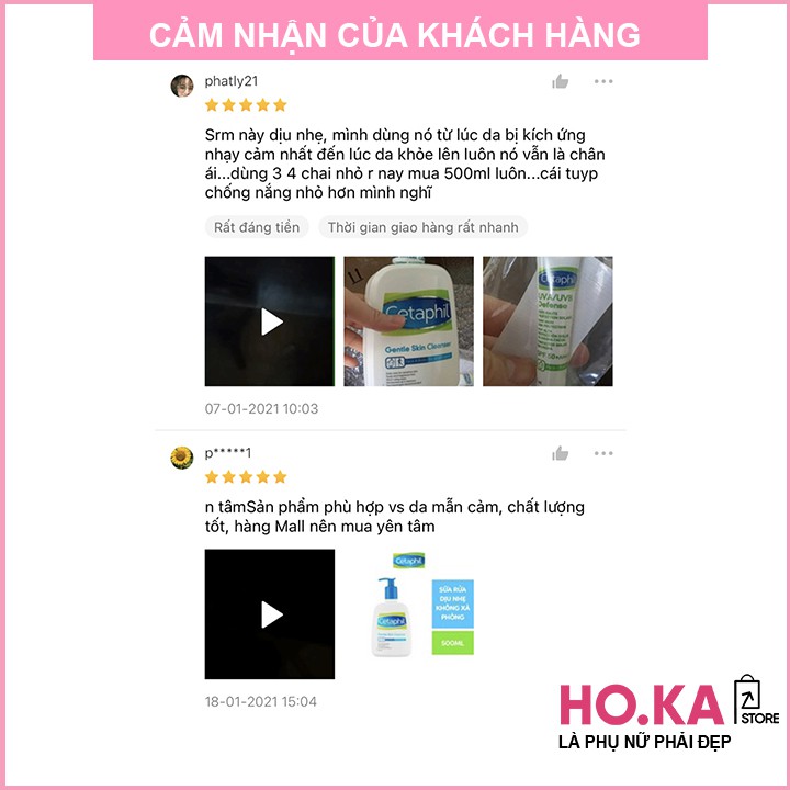 Sữa Rửa Mặt Cetaphil  Gentle Skin Cleanser Dịu Nhẹ Giúp Sạch Nhờn, Bụi Bẩn Chính Hãng HOKA