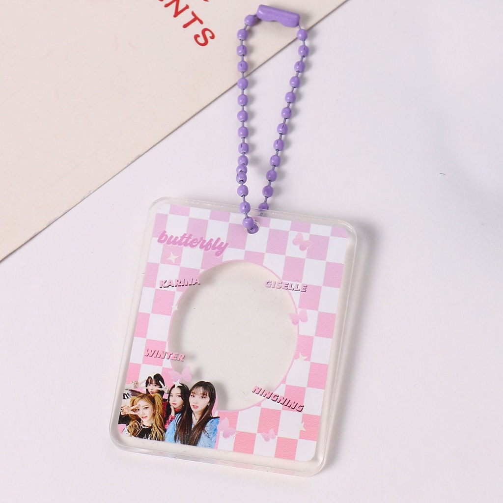Móc Khóa Khung Ảnh Nhóm Nhạc Kpop Bts Blackpink Aespa En Twice Sk