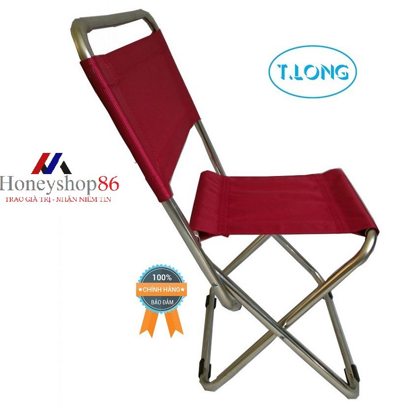 Ghế xếp inox loại trung Thanh Long GXI-L01 (44 x 42 x 66 cm) gấp gọn dễ dàng sử dụng, tiện lợi