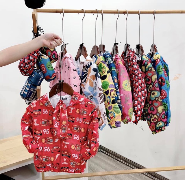 Áo gió cho bé trai/ bé gái 2 lớp
