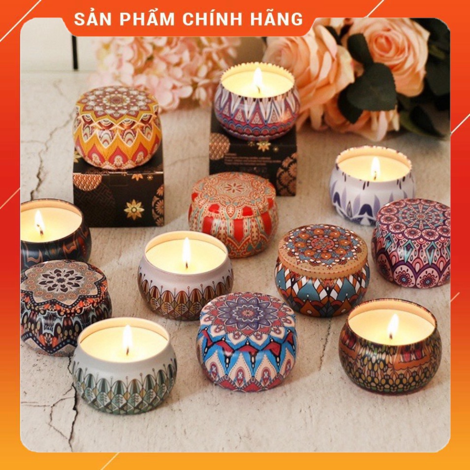 Nến thơm phòng hoa khô thiên nhiên, nến sáp thơm thư giãn cao cấp