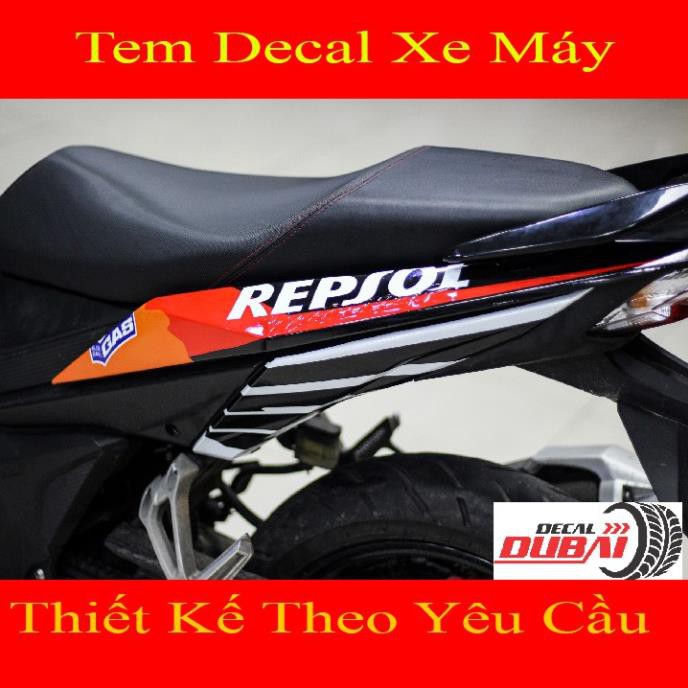 Tem Dán Xe Winner Repsol Đen Cam