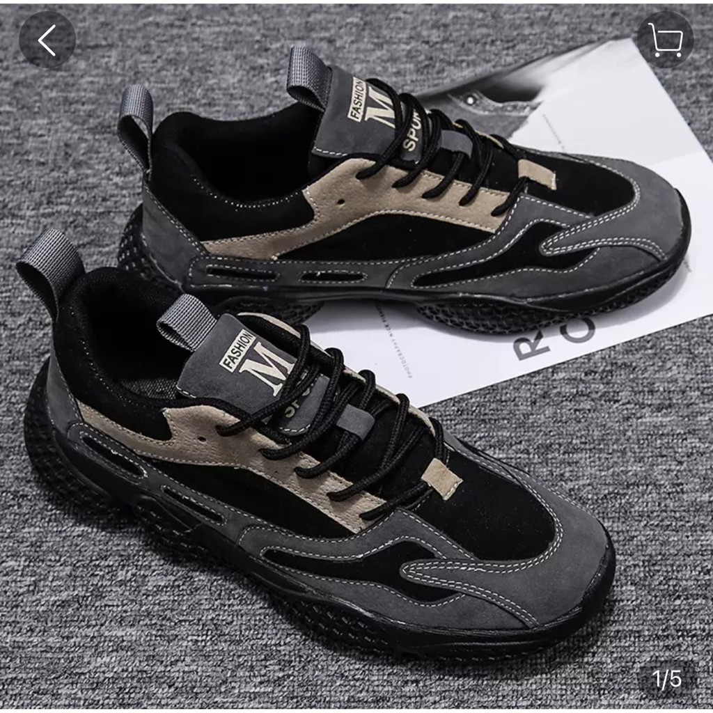 Giày Sneaker Nam= giày Thể thao nam Chất Da lộn, Siêu nhẹ, Êm chân,Tăng chiều cao phong cách trẻ trung mẫu hot 2021 | BigBuy360 - bigbuy360.vn