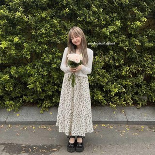 Chân váy midi hoa nhí Amber/ chân váy vintage (ảnh thật)