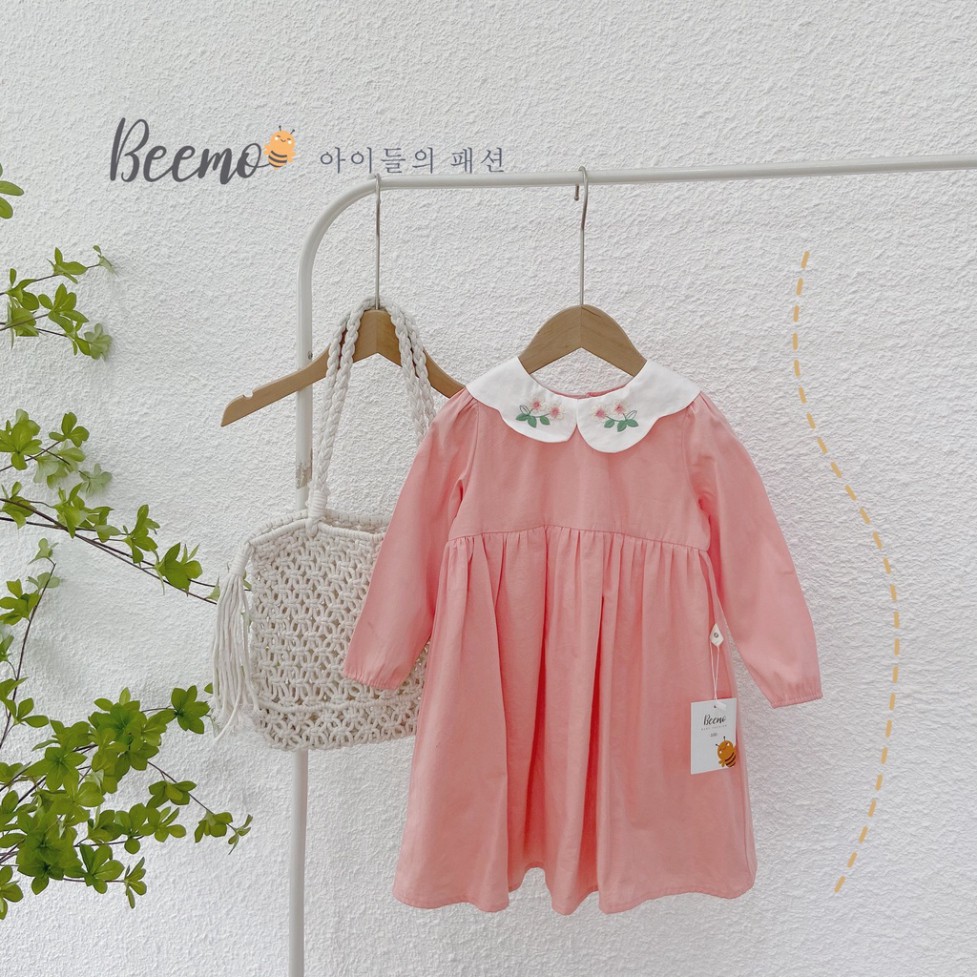 Váy bé gái kiểu dáng babydoll Hàn Quốc 3 màu - 21V017