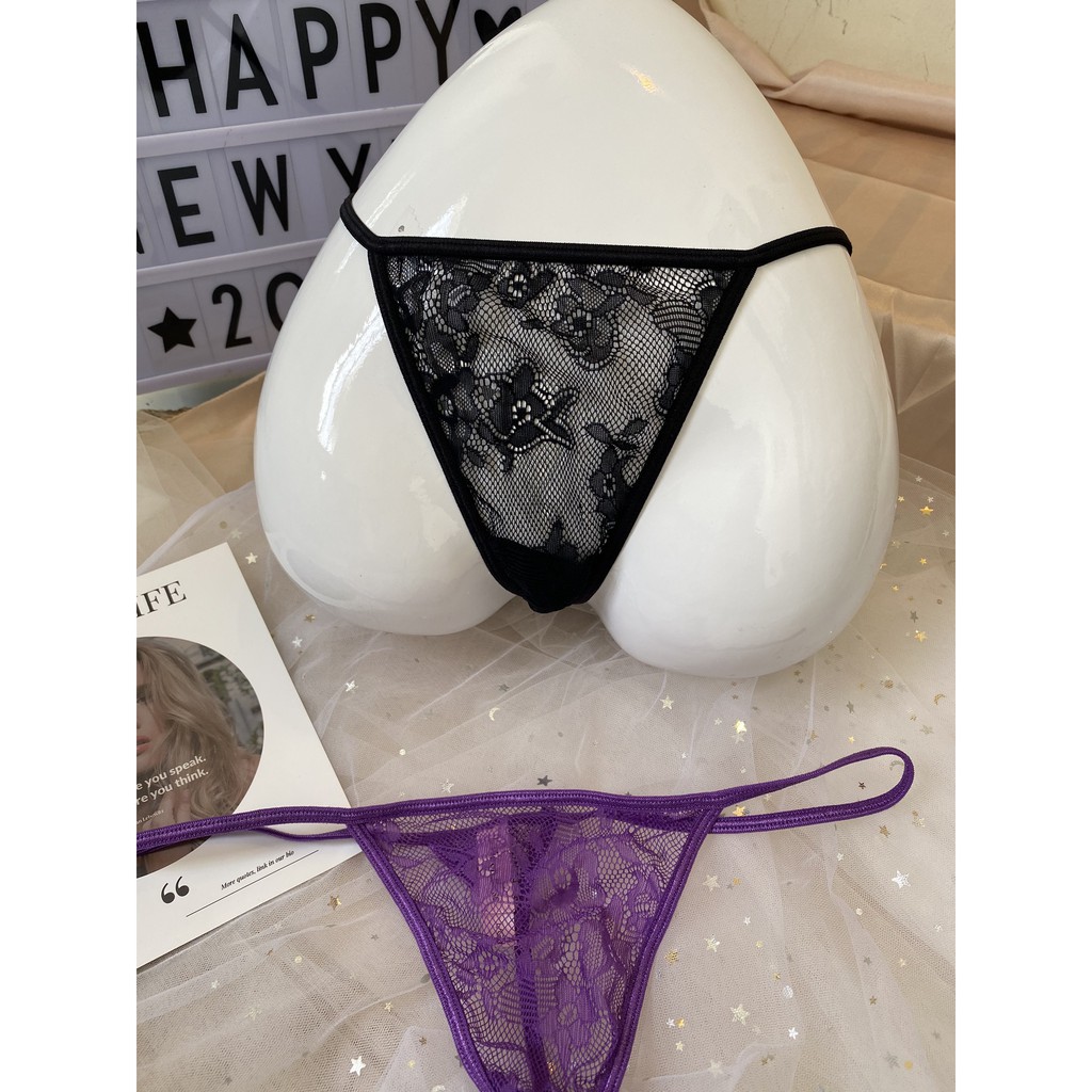 [SIÊU RẺ] Quần lót ren lọt khe chữ T sexy gợi cảm - Quần lót ren lọt khe chữ T mềm mịn quyến rũ CK029