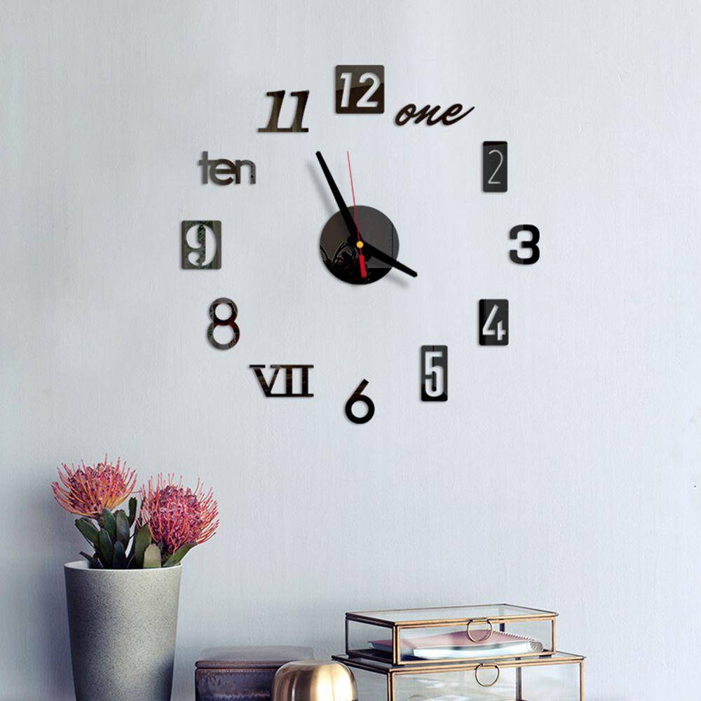 WATTLE Đồng Hồ Dán Tường Tự Dính Thời Trang