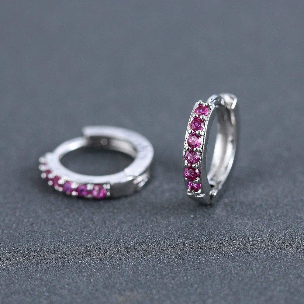 Khuyên Xỏ Mũi Đính Đá Zircon Màu Xanh Dương 8mm Thời Trang