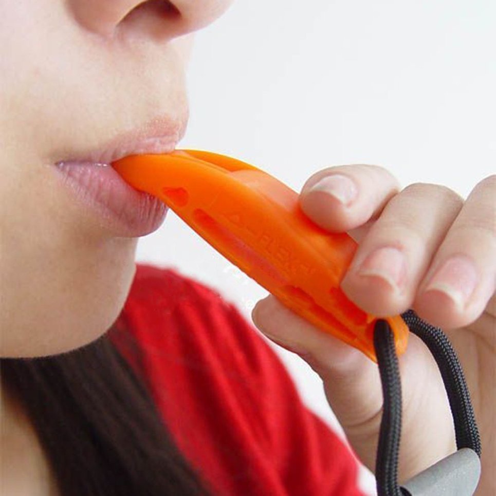1 Pc Whistle Portable Outdoor Survival Rescue Emergency Dual-frequency Whistle