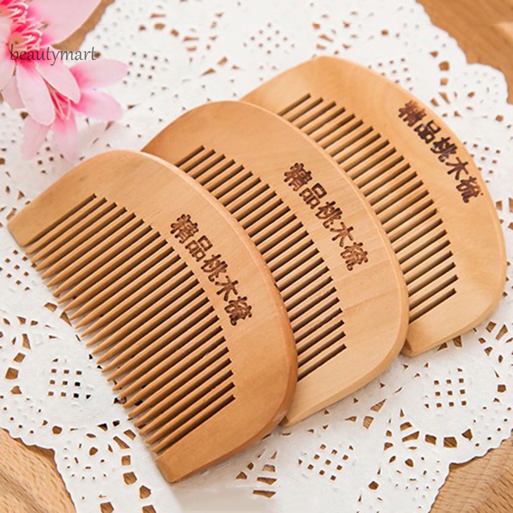 Lược chải râu bằng gỗ đào tự nhiên chống tĩnh điện an toàn cho sức khỏe