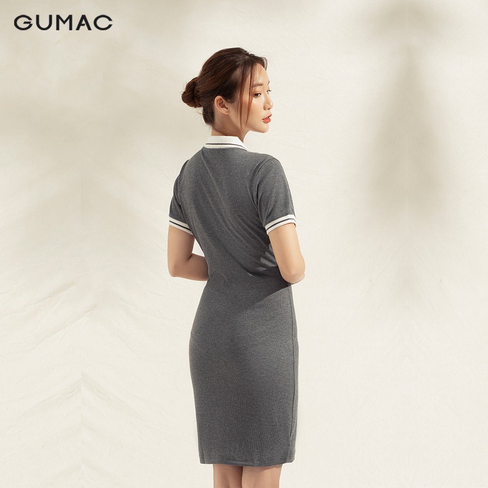 [Mã WAGU12 giảm 20% tối đa 50k đơn 150k] Đầm thun gân polo DA1173 GUMAC | BigBuy360 - bigbuy360.vn