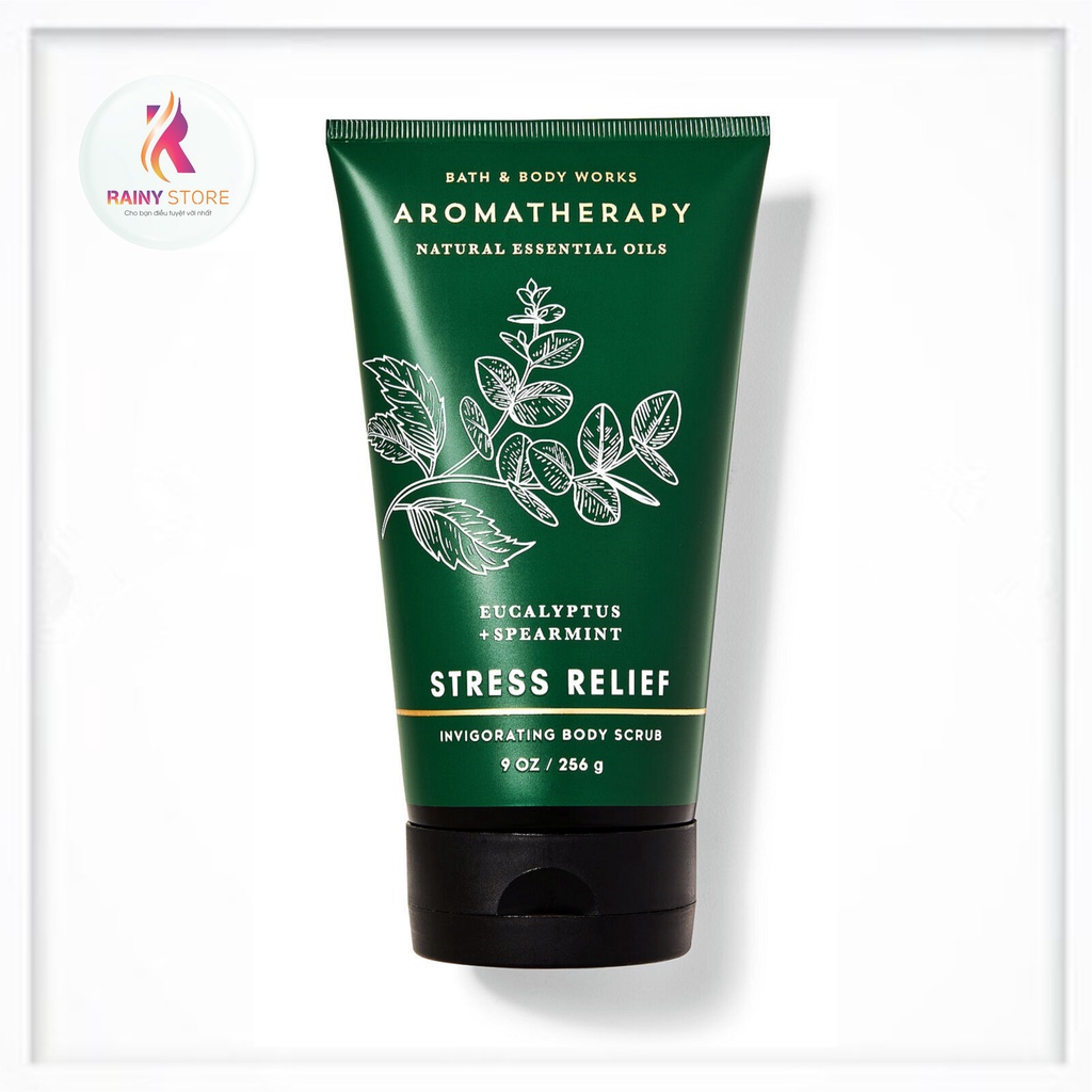 Tẩy tế bào chết thư giãn Bath &amp; Body Works Aromatherapy Stress Relief Eucalyptus + Spearmint 256g