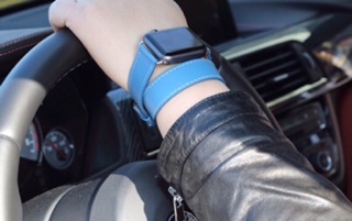 Dây da double tour Hermes cho Apple Watch
