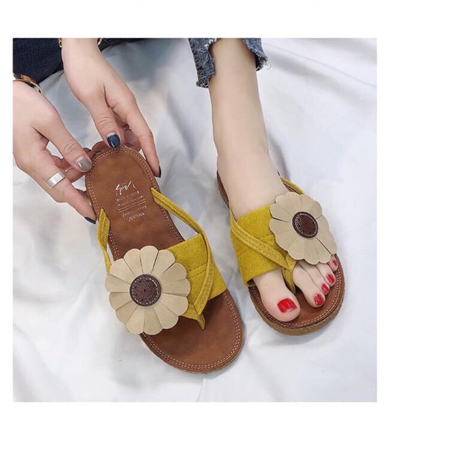 Dép vải hoa