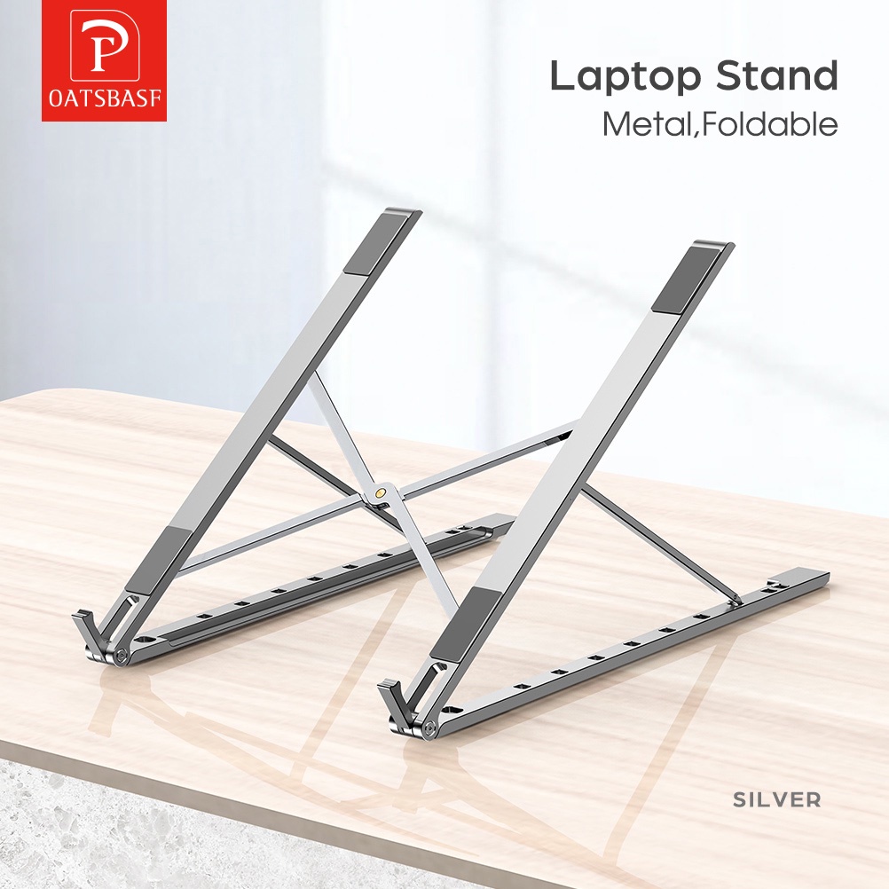 OATSBASF Giá Đỡ Laptop / Máy Tính Bảng Bằng Nhôm Có Thể Điều Chỉnh Chiều Cao