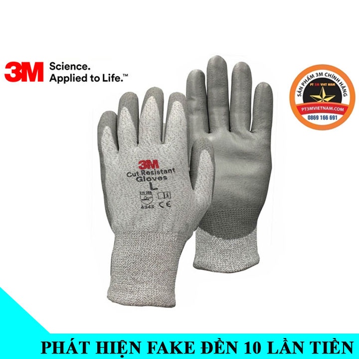 Găng tay chống cắt 3M 4343 cấp độ 3 Chống cắt, Chống xé rách, Chống đâm thủng, Chống mài mòn