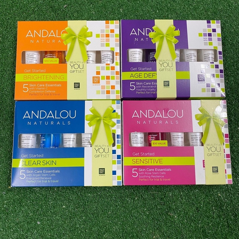 Set 5 món mini các loai chăm sóc cho da  Andalou Naturals Mỹ