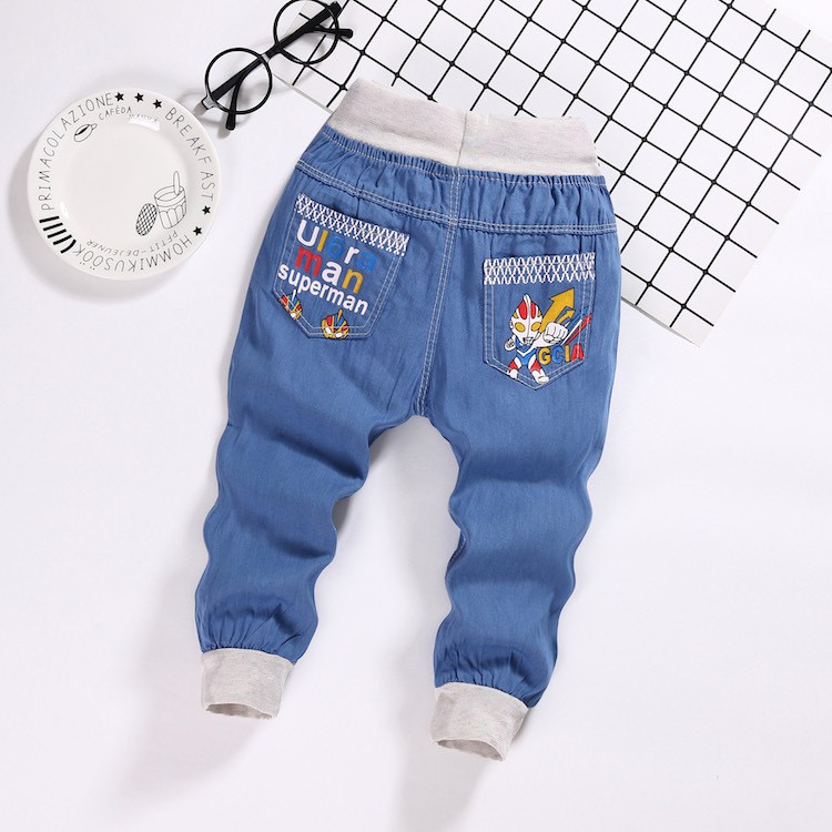 ULTRAMAN Quần Jeans Lửng Thời Trang Hè Cho Bé Trai / Gái P001