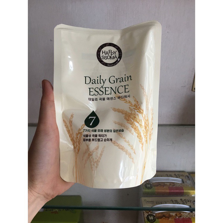 [ Hàng Mới ] Bộ Sữa Tắm Gạo Happy SSoma Hàn Quốc, Chai 500ml + Túi 250ml, Giúp Da Trắng Mềm Mịn, Lưu Giữ Mùi Thơm Mãi