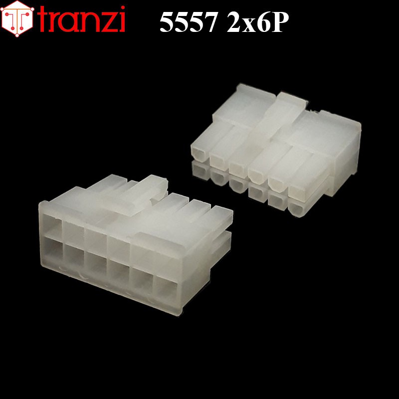 Vỏ header 4.2mm 5557 2x6P 19,8mm trắng - túi 10 cái