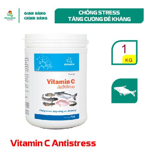 Vemedim Vitamin C Antistress cá, tăng sức đề kháng, chống stress cho cá, lon 1kg