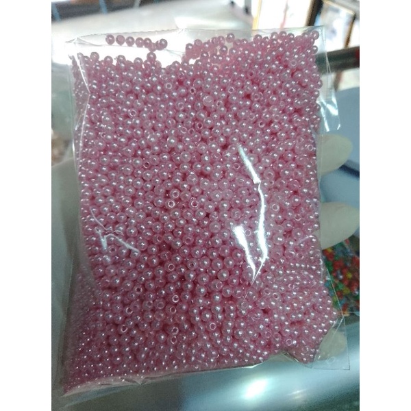 Túi 100g hạt nhựa Acrylic bẹt nhiều màu 3mm làm trang sức xỏ DIY handmade