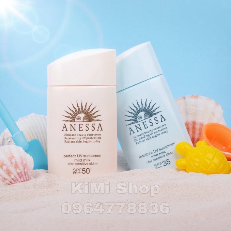 (MẪU MỚI NHẤT 2020) Kem chống nắng Anessa Shiseido cho da nhạy cảm spf 50+ 60ml