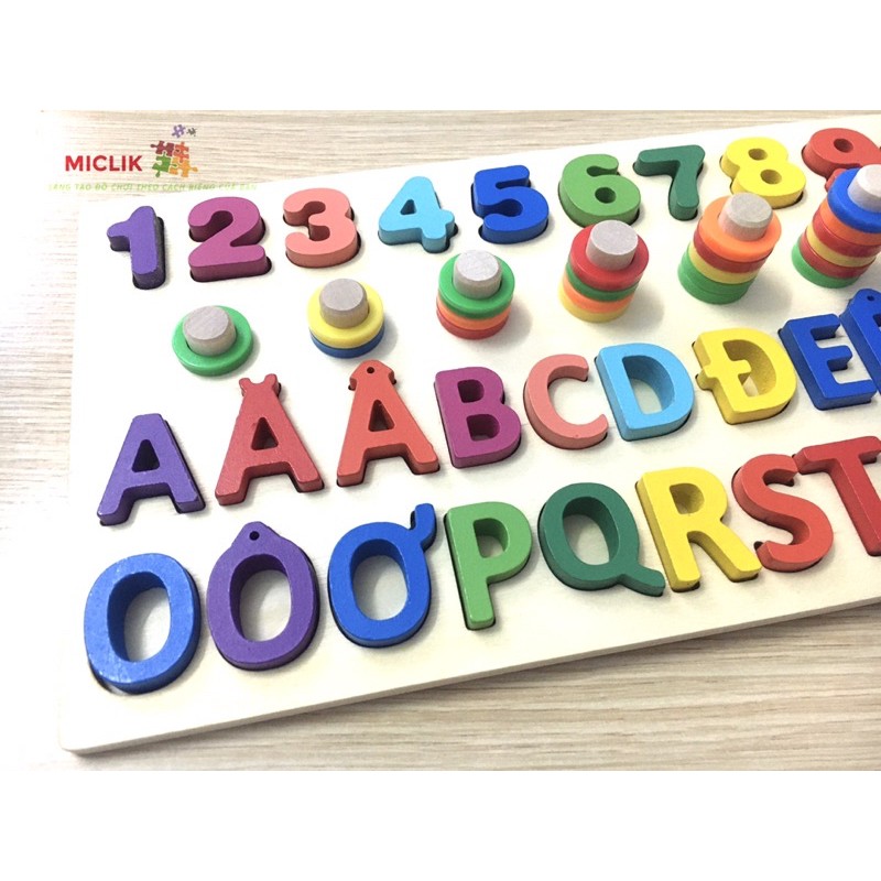 Bảng Học Chữ Cái Tiếng Việt Chữ Số Và Cột Tính Benrikids - Đồ Chơi Montessori Cho Bé Thông Minh