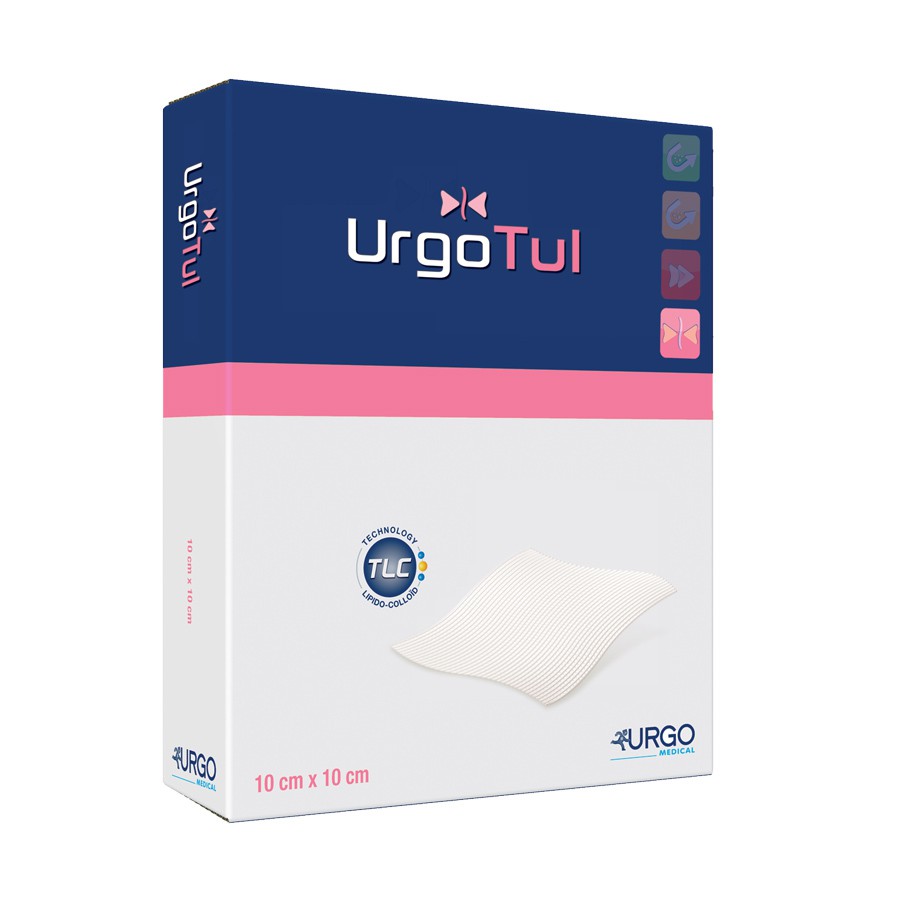 Gạc lưới y tế Urgotul (URGO PHÁP) giúp mau lành tối ưu, thay băng không đau, không dính vết thương, ngăn sẹo