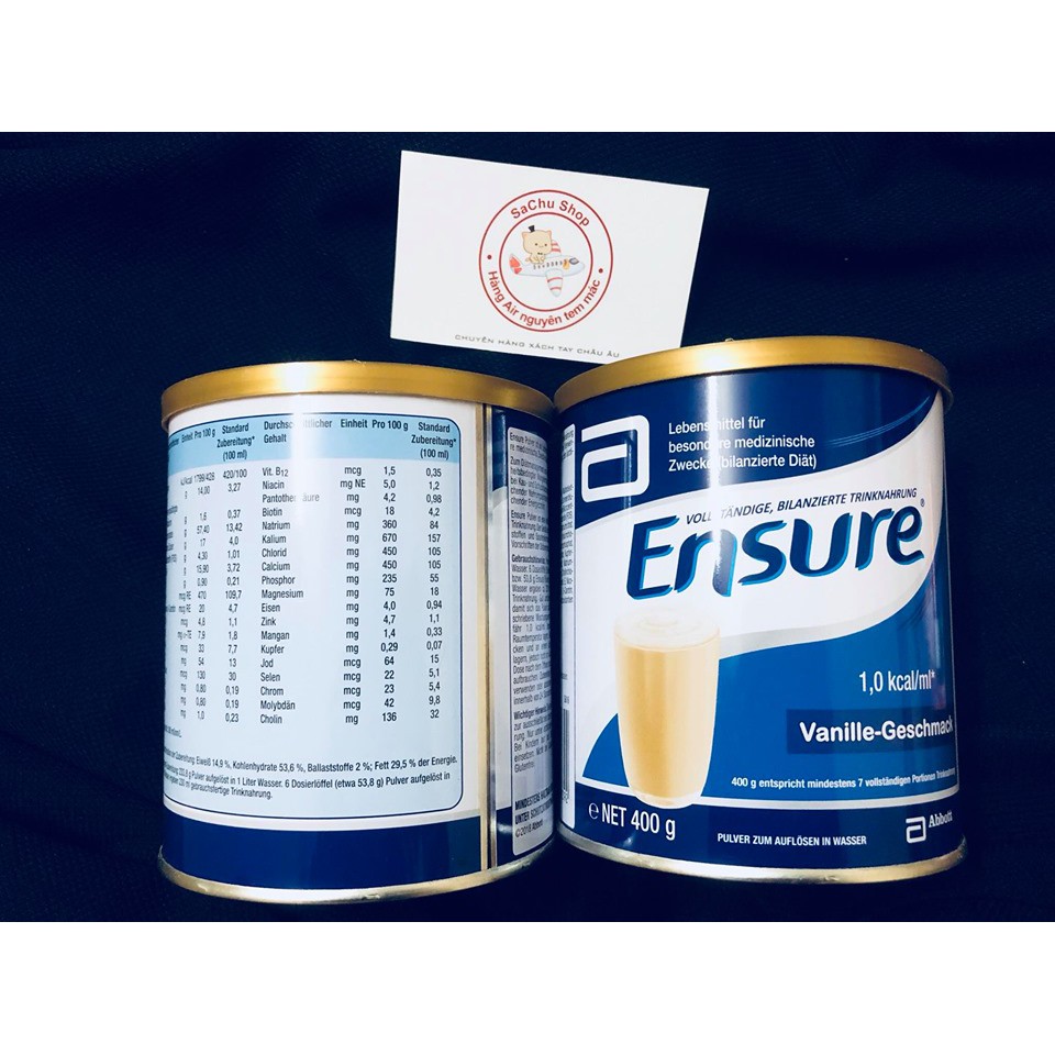 Sữa Ensua Đức Vị Vani 400g date 10/2022