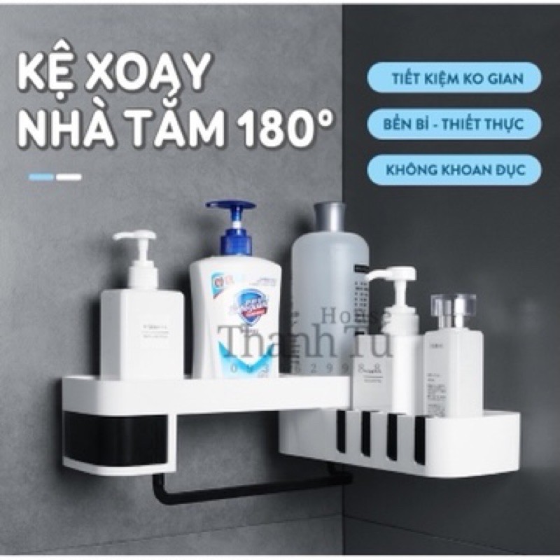 Kệ Nhà Tắm [FREESHIP] Kệ Nhà Tắm Cao Cấp Đa Năng 2 Tầng Xoay thông minh