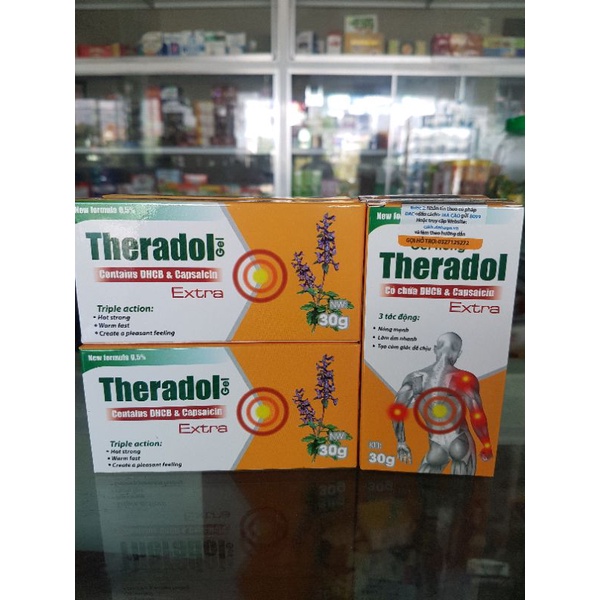 Dầu nóng, Gel nóng Theradol hỗ trợ đau mỏi cơ, xương khớp 30g