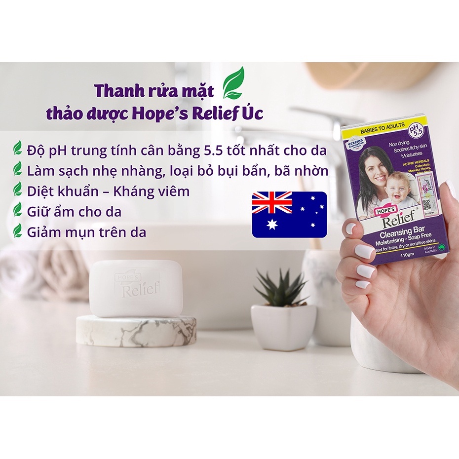 Thanh rửa mặt Hope’s Relief (110g)