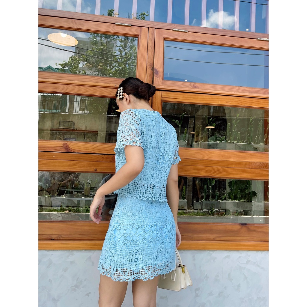 Set áo váy ren Barbara sang trọng nhẹ nhàng tinh tế DS93 CIN HOUSE