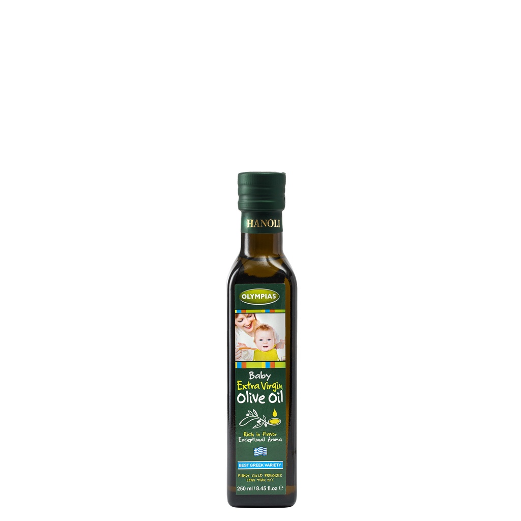 Dầu oliu siêu nguyên chất cho bé OLYMPIAS chai 250ml