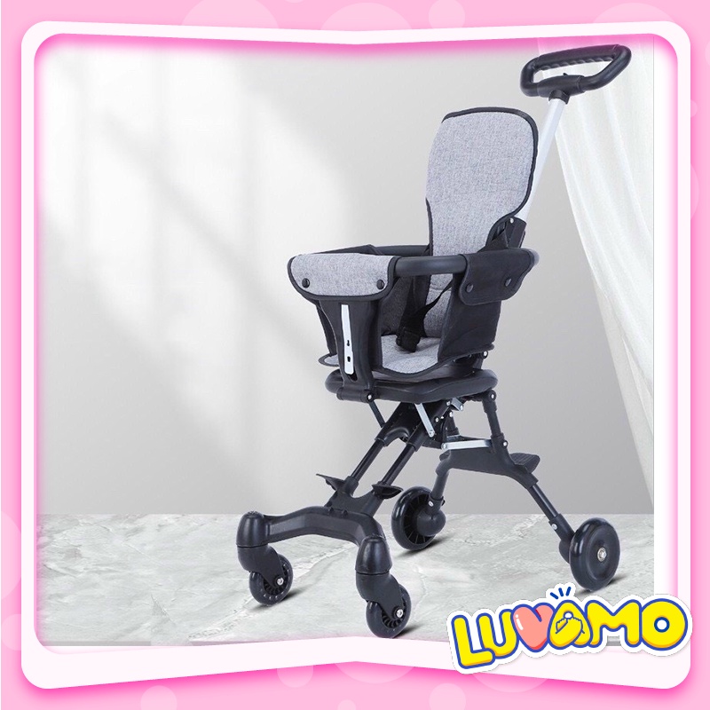 Xe đẩy gấp gọn đảo chiều đi du lịch siêu gọn nhẹ tiện dụng cho bé AD169