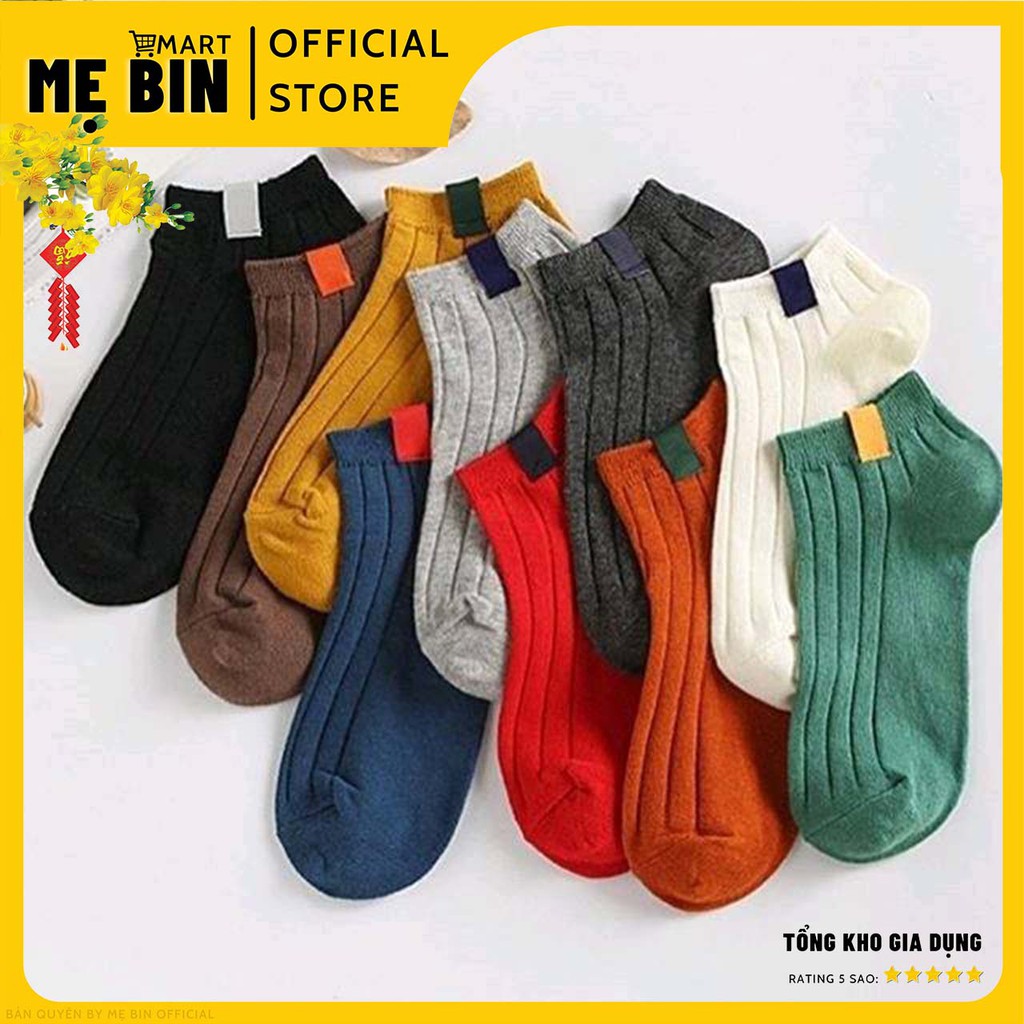 COMBO 10 ĐÔI ĐÔI TẤT ẤM CHÂN GÂN CỔ THẤP NGƯỜI LỚN - Mẹ Bin Mart